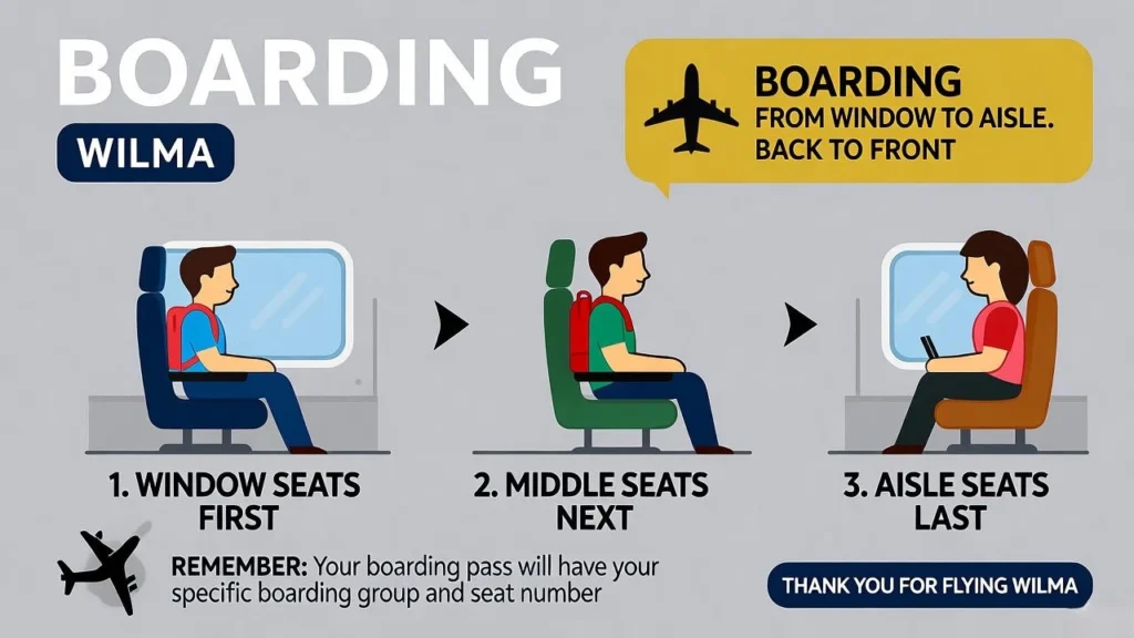 New WILMA Boarding,southwest airlines changes